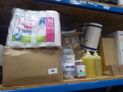 Lot 3351 - Qty of cleaning detergent, tissue, toilet roll...