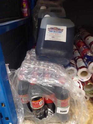 Lot 3360 - Tubs of blue raspberry slush, bottles of Coke,...