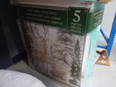 Lot 3364 - Christmas deer family with trees and outdoor...