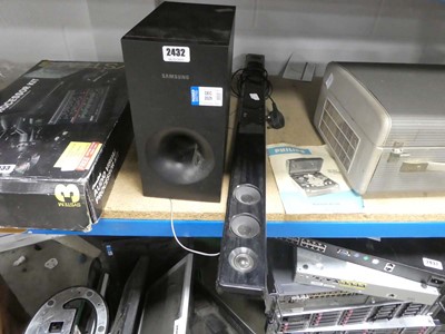 Lot 2432 - Samsung sub woofer with LG soundbar