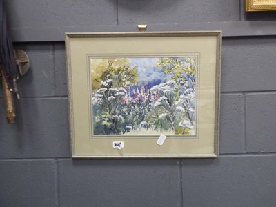 Lot 5439 - Framed and glazed Jo Watts watercolour - Still...