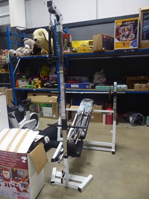 Lot 3369 - Multi-weight bench with bars