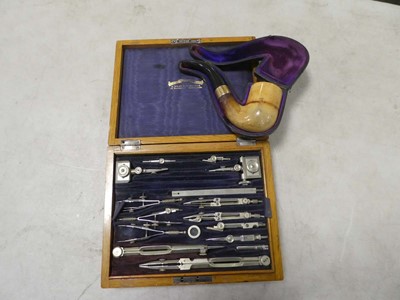 Lot 2451 - Box containing various compasses with pipe