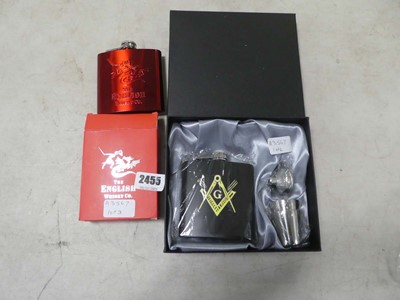 Lot 2455 - Pair of boxed whiskey flasks