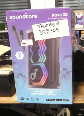 Lot 2460 - Soundcore Rave 3S karaoke party speaker