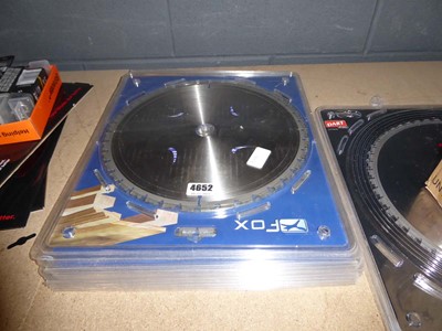 Lot 4652 - Approx. 6 Fox large circular saw blades