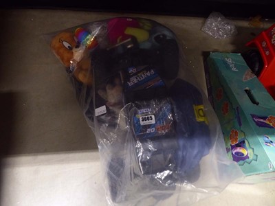 Lot 3605 - Bag of soft cuddly toys, r/c monster truck etc