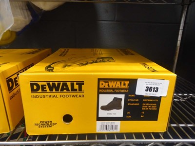 Lot 3613 - Boxed pair of DeWalt safety boots size 10