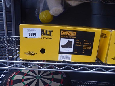 Lot 3614 - Boxed pair of DeWalt safety boots size 10