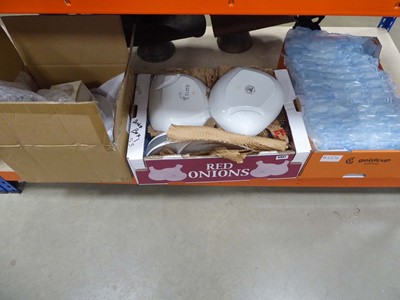 Lot 5451 - 3 boxes containing Denby white glazed crockery