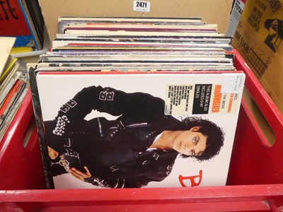 Lot 2472 - Box containing vinyl records incl. Michael...