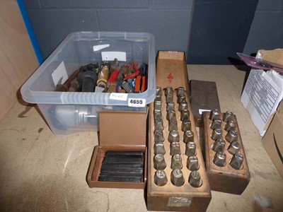 Lot 4655 - Assorted items, to include 2 boxes of steel...