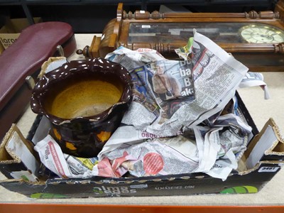 Lot 5461 - (2) Box containing a plant pot, a pie mould...