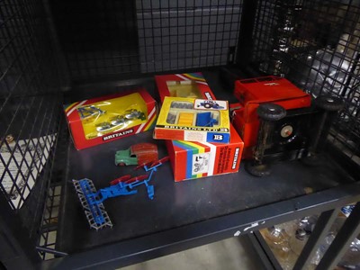 Lot 5511 - Cage containing various toys incl. Britains...