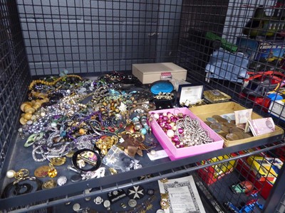 Lot 5513 - Cage containing coins, bank notes and costume...