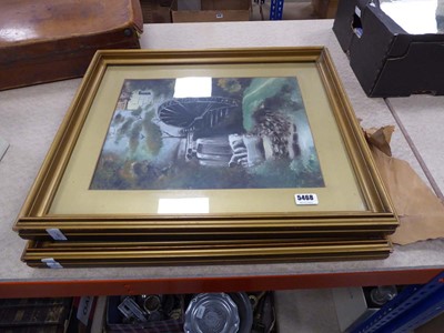 Lot 5468 - (?) 2 framed and glazed paintings of...