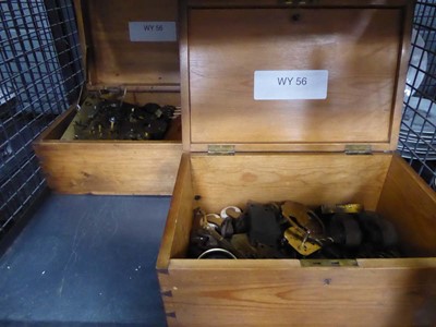 Lot 5528 - Cage containing clock movements and furniture...