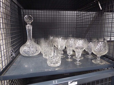 Lot 5480 - Cage containing brandy snifters, wine and...