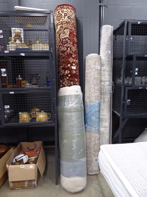 Lot 5483 - Large floral carpet with maroon background