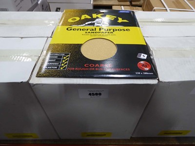 Lot 4580 - Oakey general purpose sandpaper sheets. Coarse...