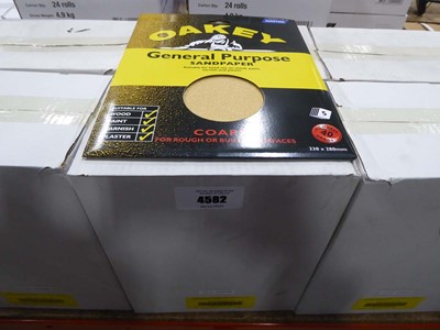 Lot 4582 - Oakey general purpose sandpaper sheets. Coarse...