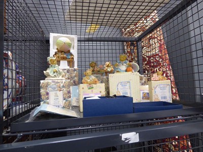 Lot 5485 - Cage containing Cherised Teddy figures, plus a...