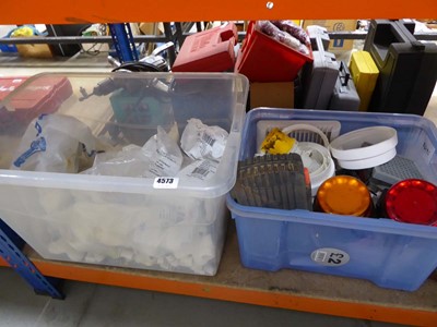 Lot 4630 - Box containing a qty of plastic drainage fixings