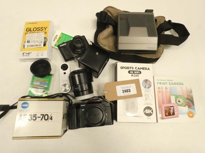 Lot 2403 - Quantity of camera equipment, to include...