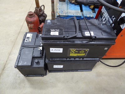 Lot 4329 - Three assorted batteries (12V0