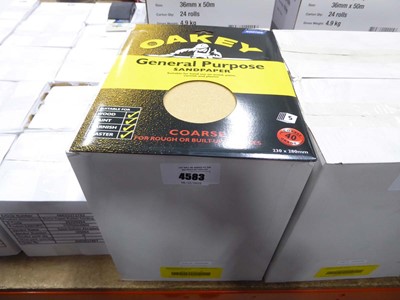 Lot 4583 - Oakey general purpose sandpaper sheets. Coarse...