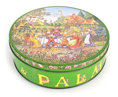 Lot 4 - A Huntley & Palmers tin depicting a tea party,...