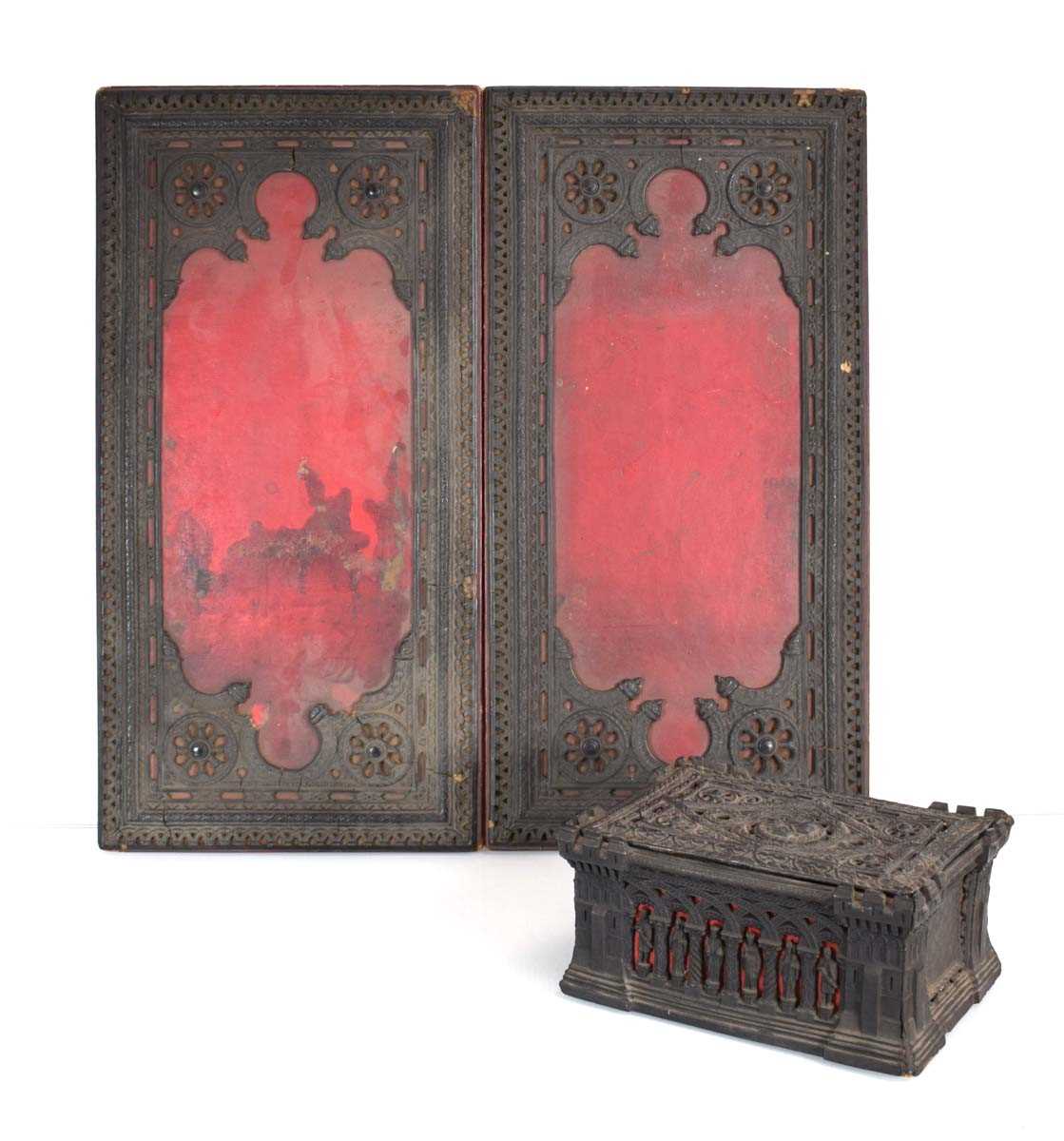 Lot 8 - A Jacques 'Staunton Chess Men' carton pierre...