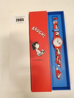 Lot 2085 - Swatch x Peanuts Klunk! wristwatch with box