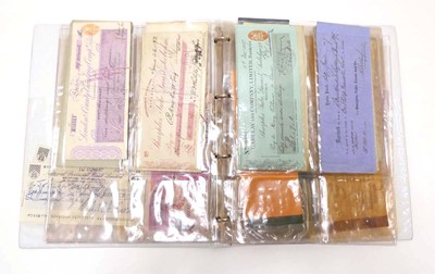 Lot 15 - A folder containing various signed and stamped...