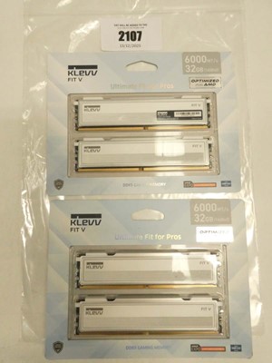 Lot 2107 - 2x Klevv Fit V 32GB(2x16GB) DDR5 RAM packs
