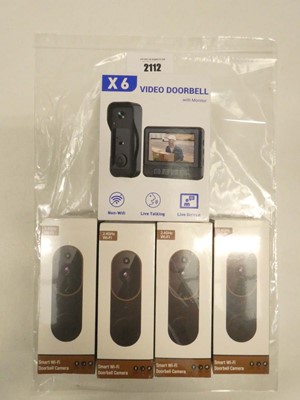 Lot 2112 - 5x video doorbell cameras