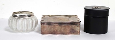 Lot 228 - An Edwardian silver box of scalloped form,...