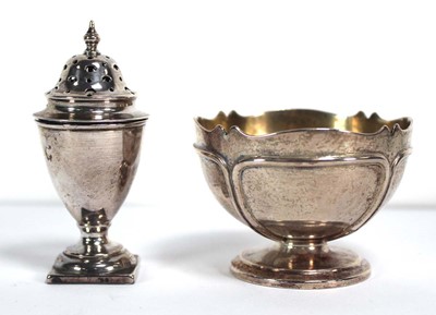 Lot 230 - A late Victorian silver pepper of urn shaped...