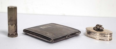 Lot 231 - A group of silver comprising an engine turned...