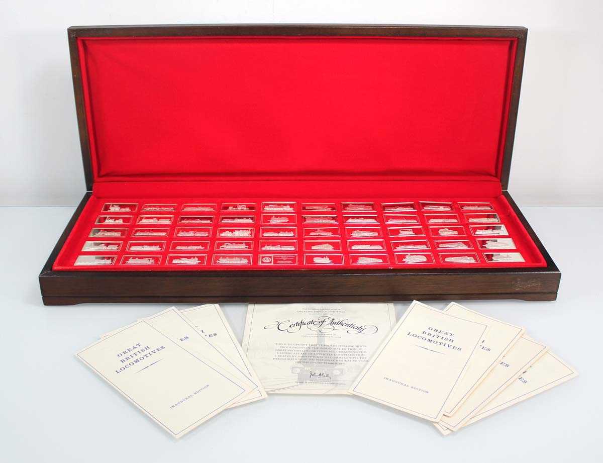 Lot 238 - A cased set of fifty silver ingots issued by...