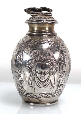 Lot 250 - A 19th century metalware tea caddy/jar...