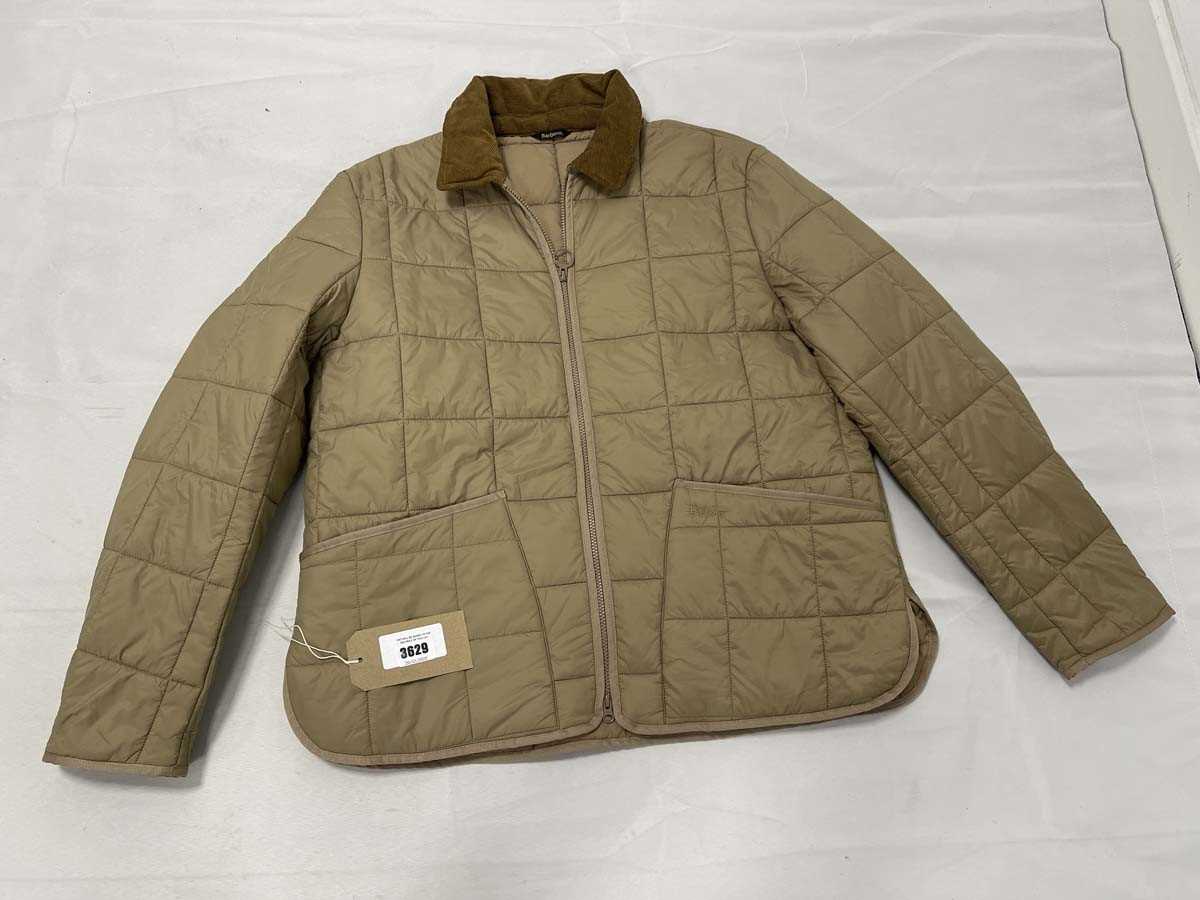 Lot Barbour quilted coat in light brown size XXL...