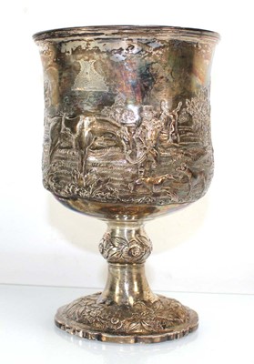 Lot 254 - A George III silver and parcel gilt goblet of...