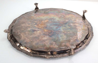 Lot 258 - An Edwardian silver salver with piecrust...