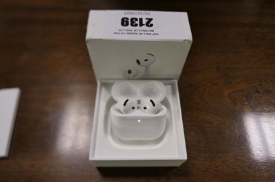 Lot 2139 - Apple Airpods 4 (ANC), boxed with charging...