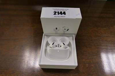 Lot 2144 - Apple Airpods 4, boxed with charging case,...