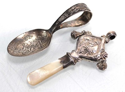 Lot 265 - An early 20th century silver teether 'Boy Blue'...