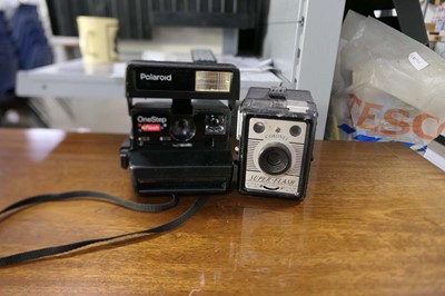 Lot 2161 - Polaroid One Step camera along with a Coronet...