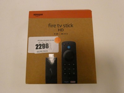 Lot 2298 - Fire TV Stick HD 8GB, boxed