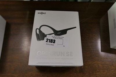 Lot 2183 - Boxed pair of Shokz Open Run SE bone...